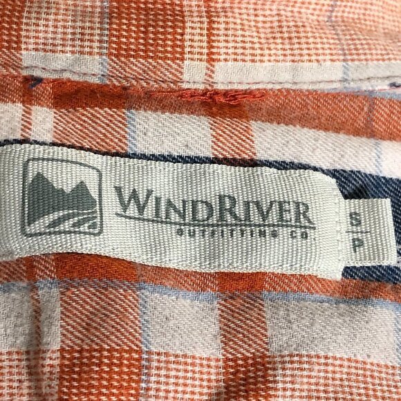 - Womens WindRiver Orange & Blue Flannel Shirt. Small.Breast Cancer Fundra… - Picture 6 of 6